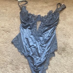 Dusty Blue Victoria Secret Teddy